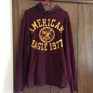 American Eagle Maroon Hoodie